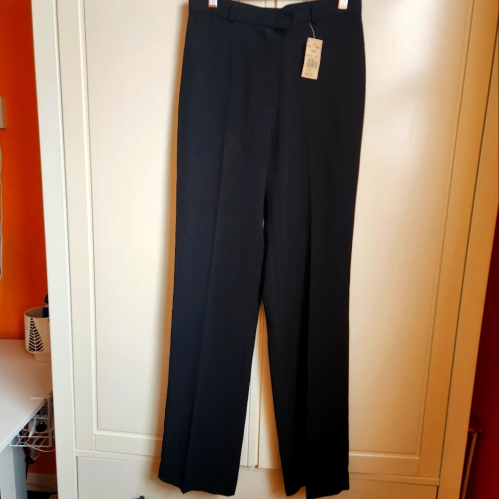 Boutique Jacob Y2K Black Sablé Pants size 5/6 28" Waist 32" Inseam Dressy Classy